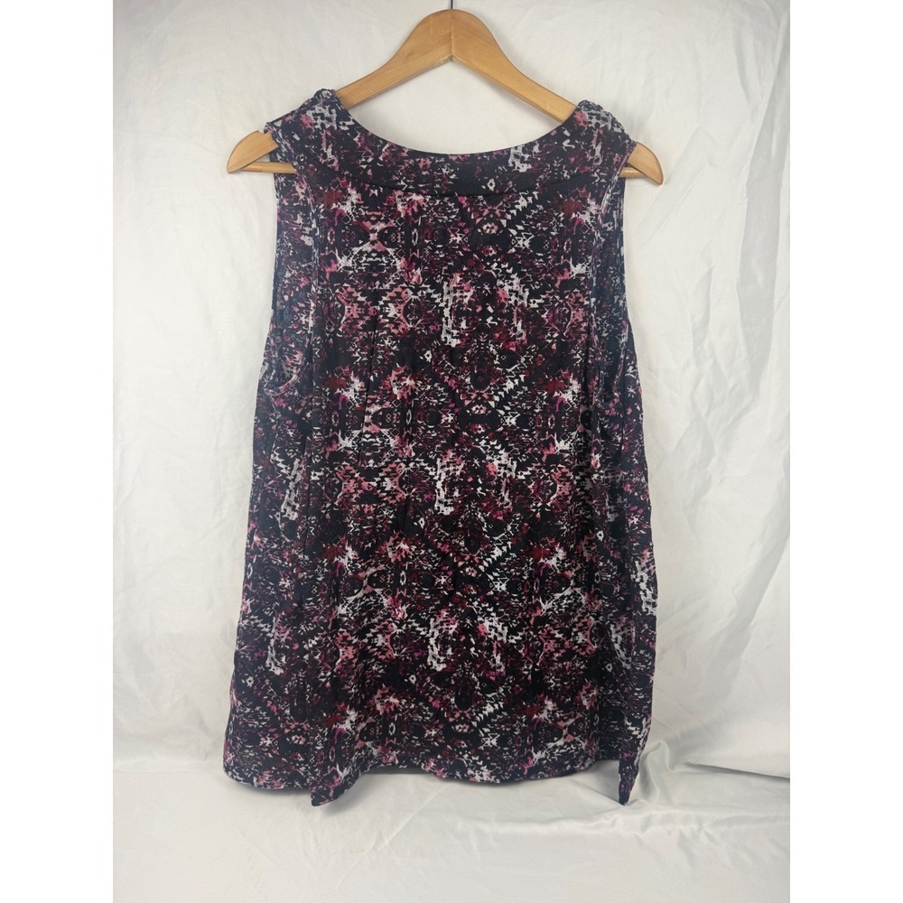 White Stag Navy Pink Abstract Geometric Sleeveless Knit Top XXL‎ 20 WSL36110P - Picture 3 of 9